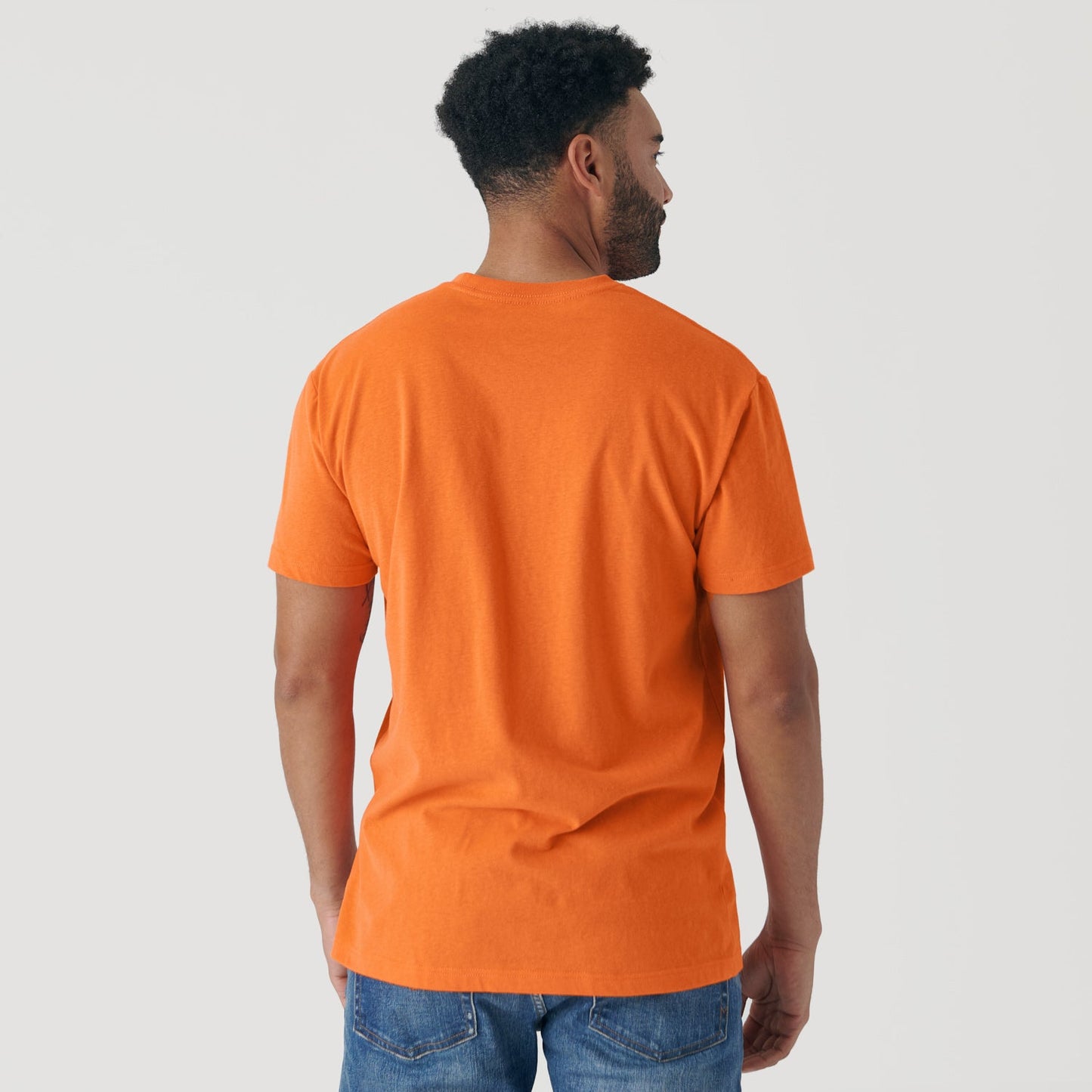 Orange Short Sleeve Crew Neck Tee