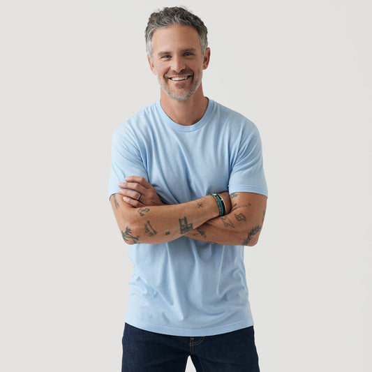 Oxford Blue Short Sleeve Crew Neck Tee