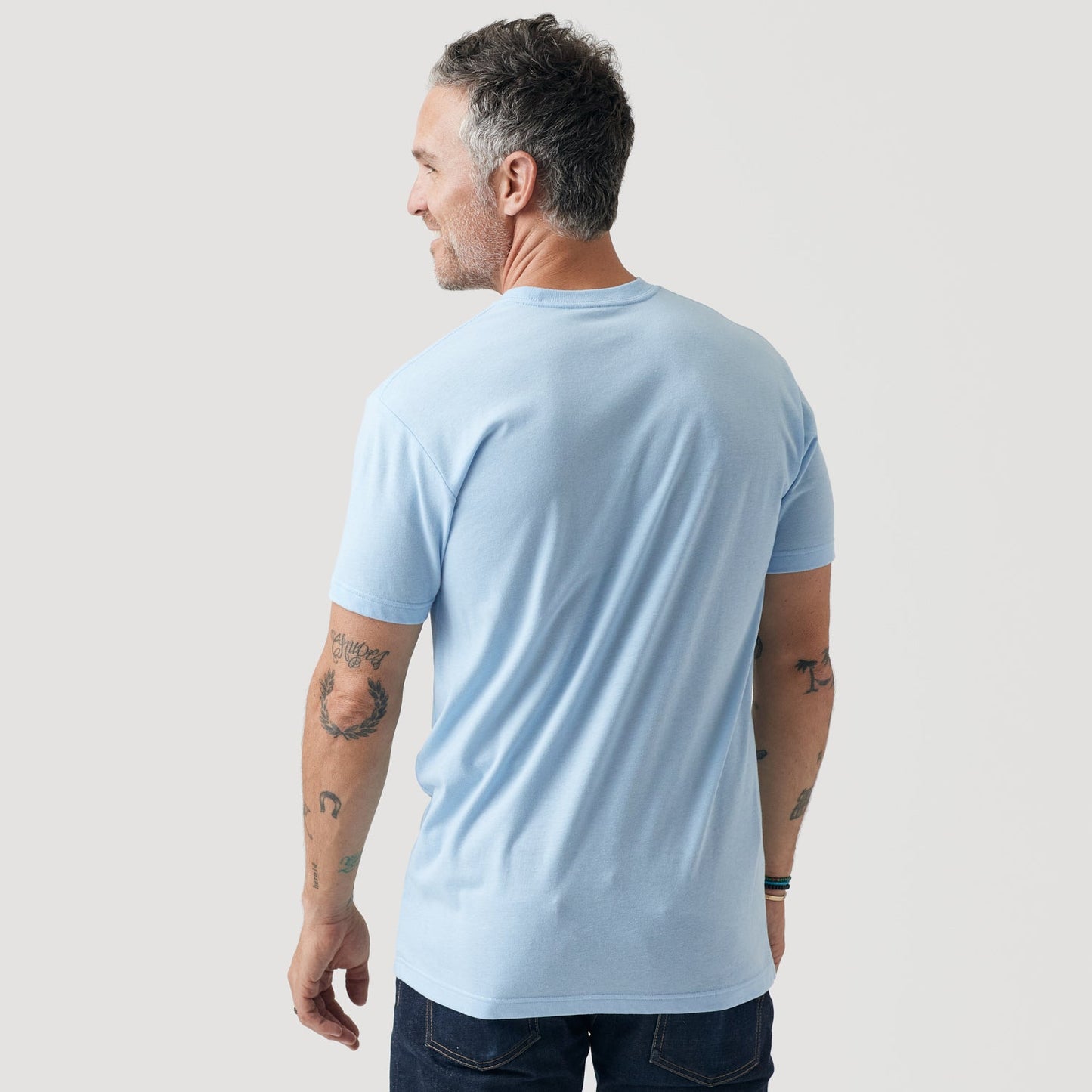 Oxford Blue Short Sleeve Crew Neck Tee