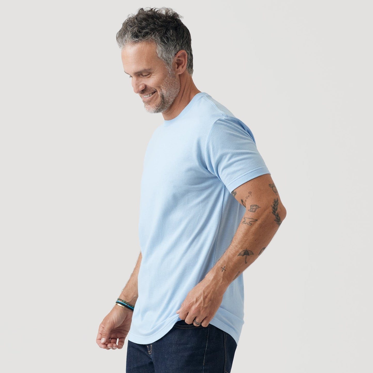 Oxford Blue Short Sleeve Crew Neck Tee