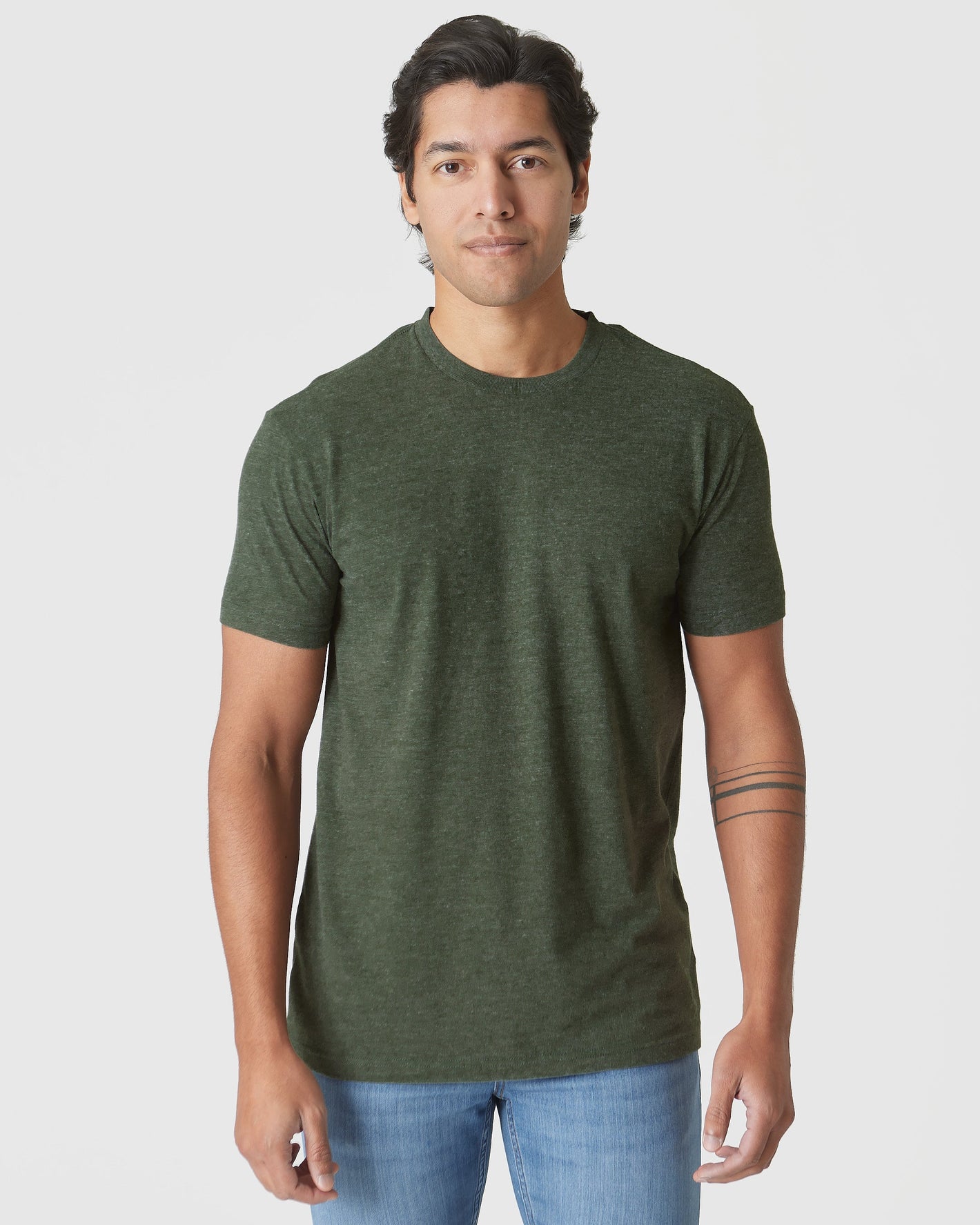 Racing Green Heather Classic Crew Neck