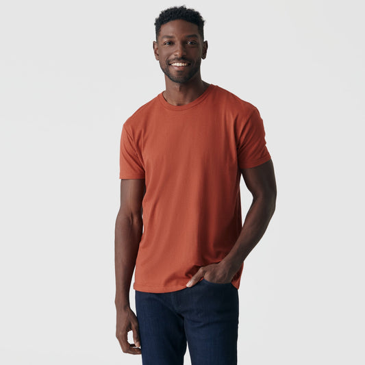 Rust Short Sleeve Crew Neck Tee