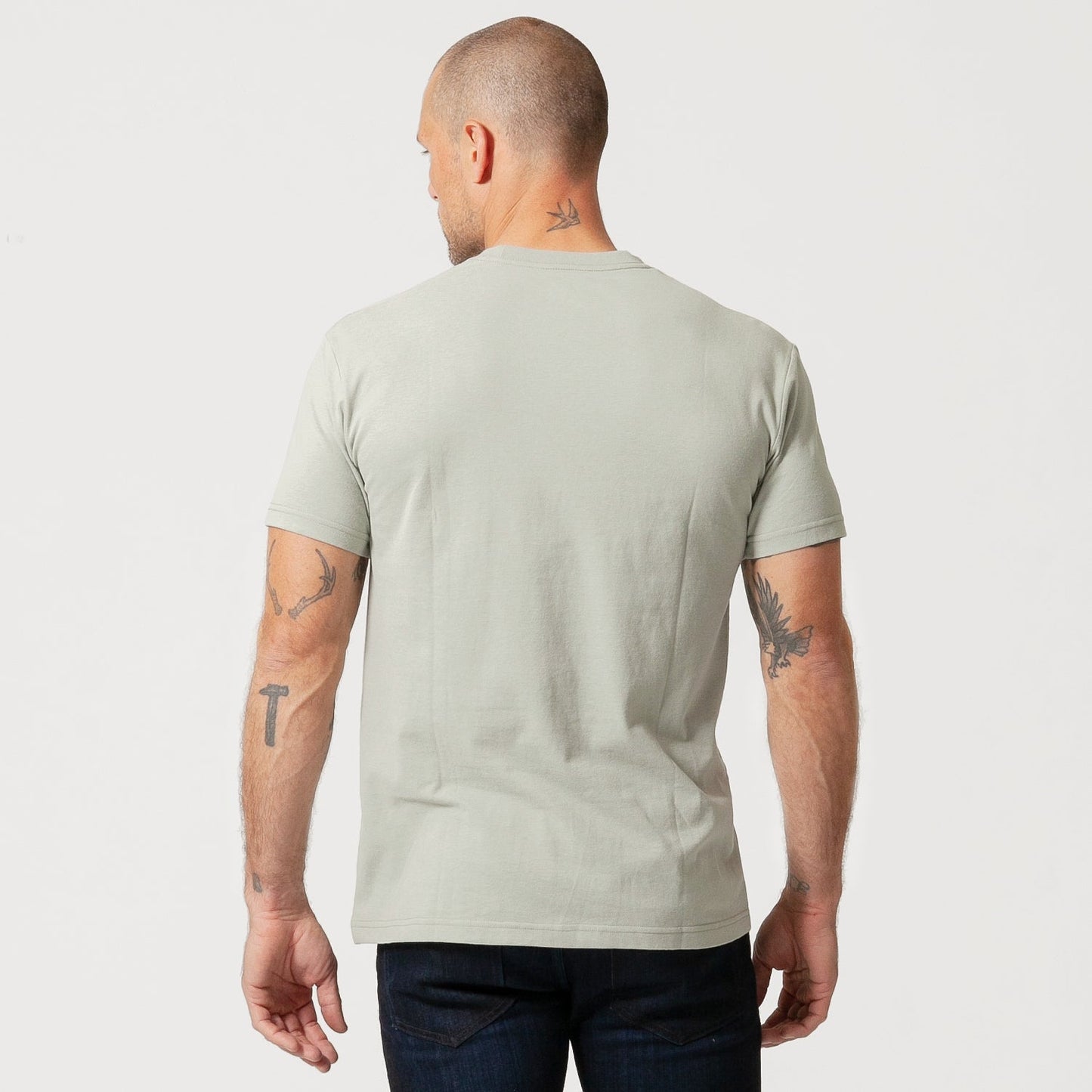Slate Green Short Sleeve Crew Neck Tee