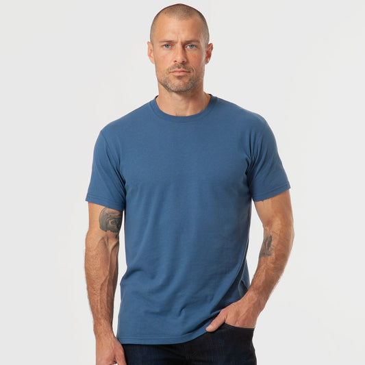 Stone Blue Short Sleeve Crew Neck Tee