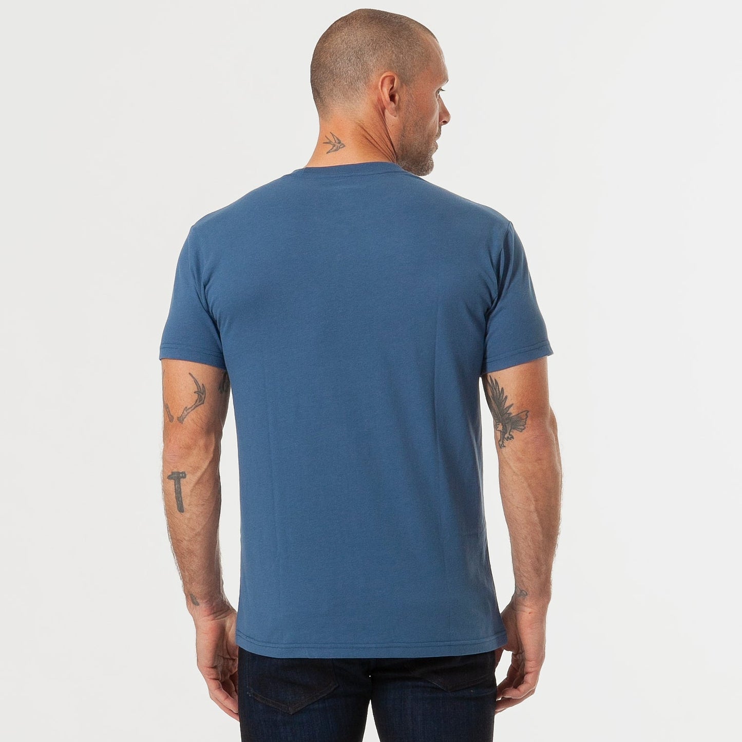 Stone Blue Short Sleeve Crew Neck Tee