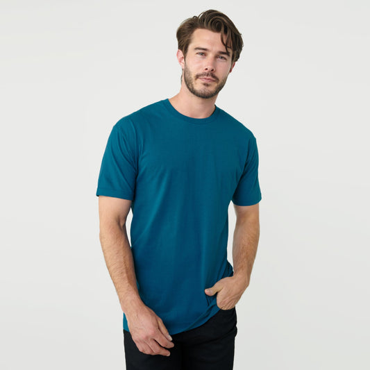 Teal Short Sleeve Crew Neck Tee