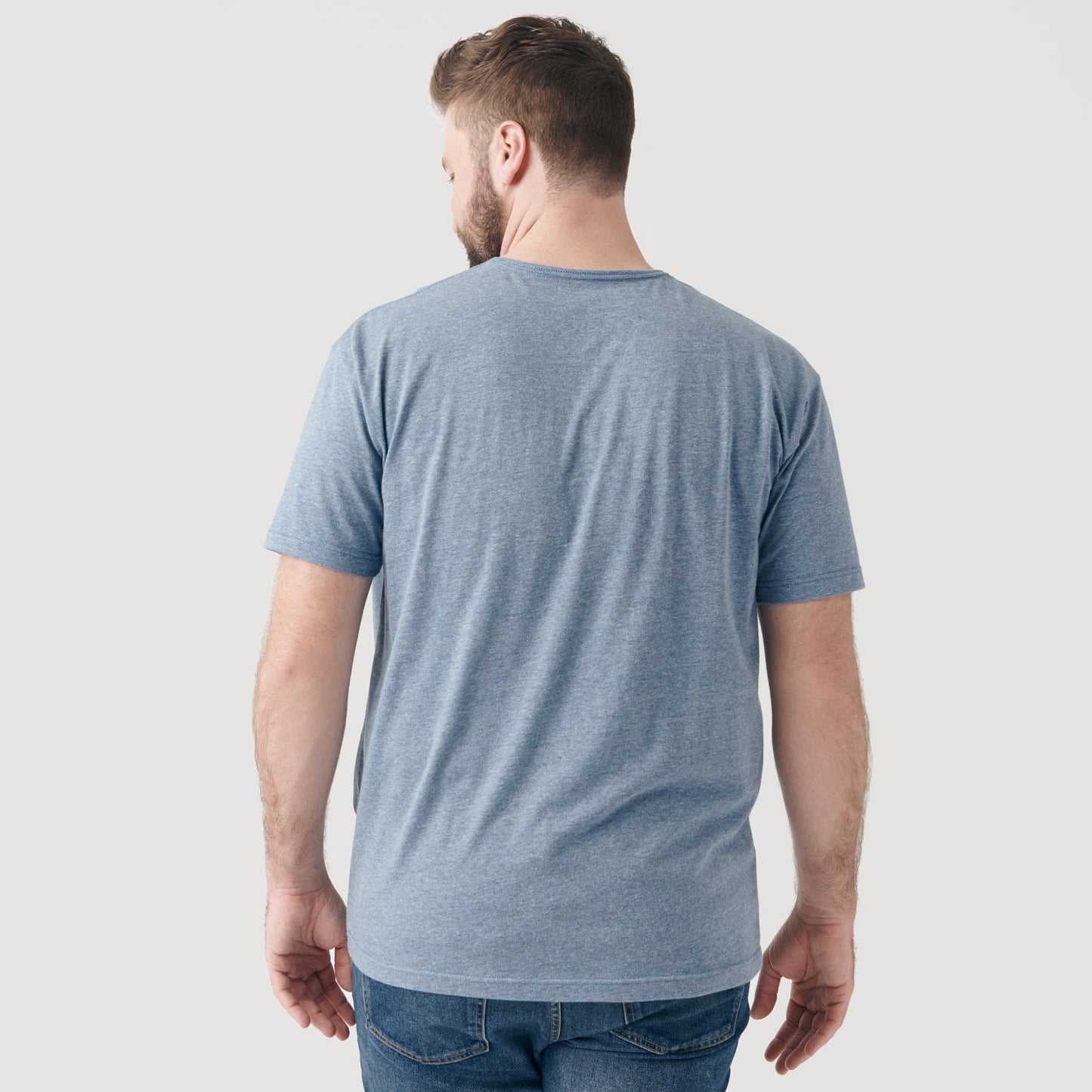 Heather Indigo Short Sleeve Henley