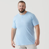 Oxford Blue Short Sleeve Henley