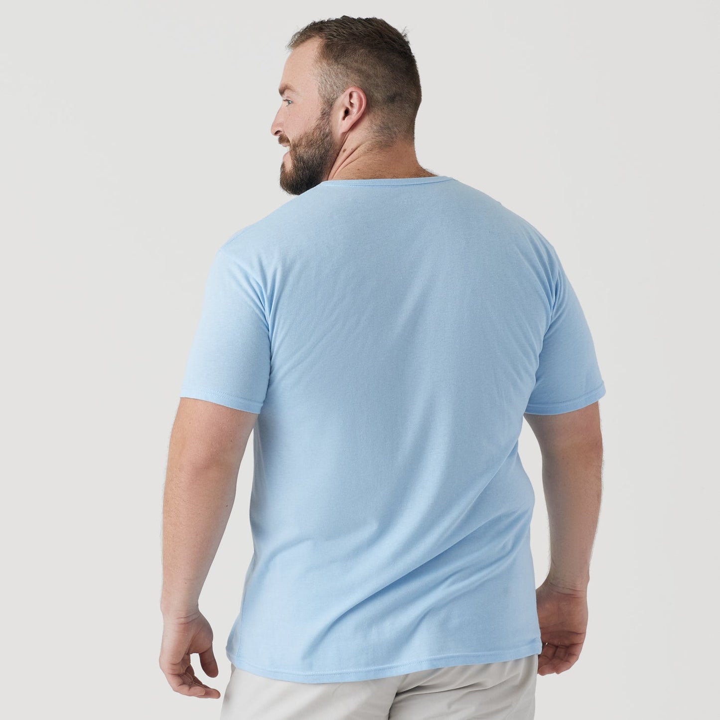 Oxford Blue Short Sleeve Henley