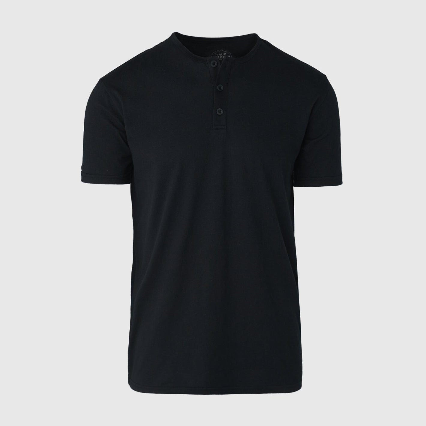 Black Short Sleeve Henley