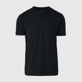 Black Short Sleeve Henley