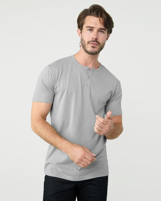 Glacier Gray Short Sleeve Henley