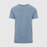 Heather Indigo Short Sleeve Henley