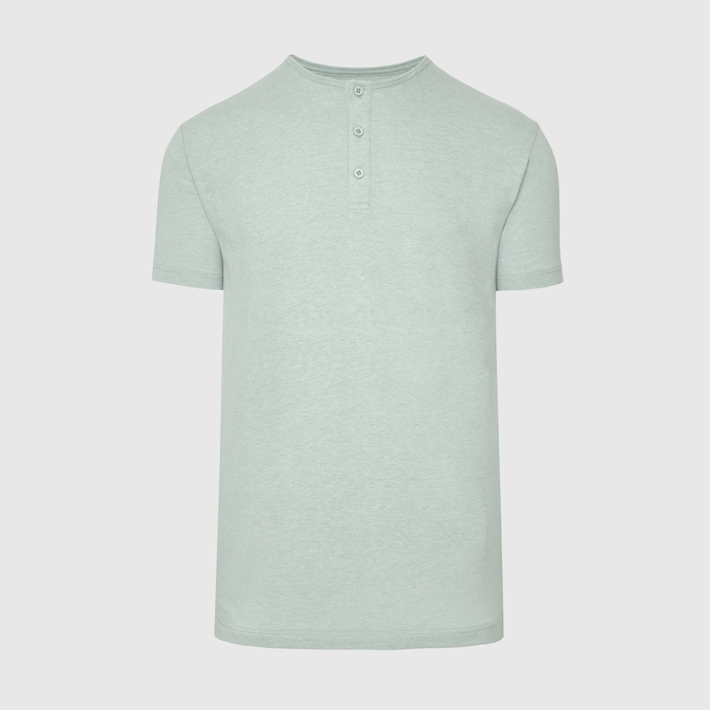 Heather Sage Short Sleeve Henley