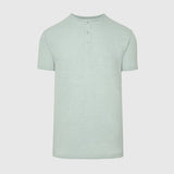 Heather Sage Short Sleeve Henley