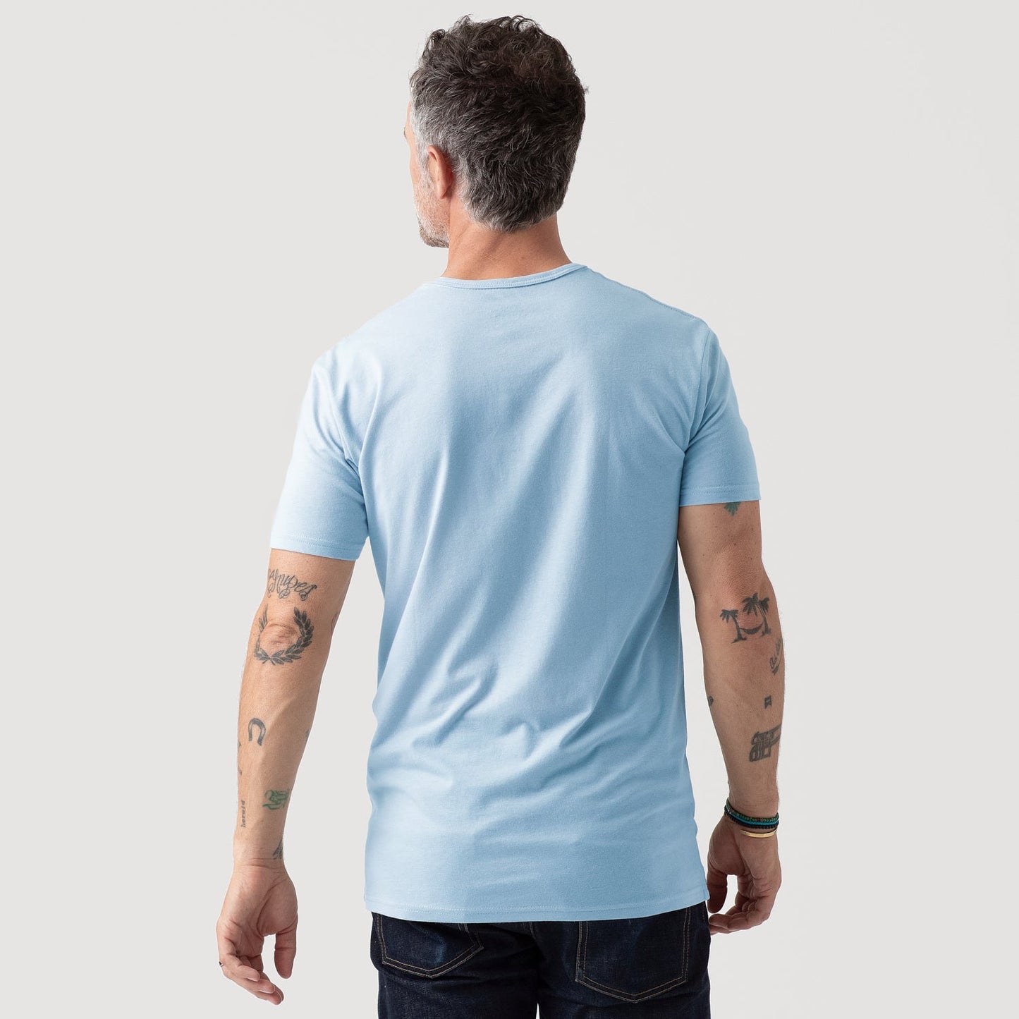 Oxford Blue Short Sleeve Henley