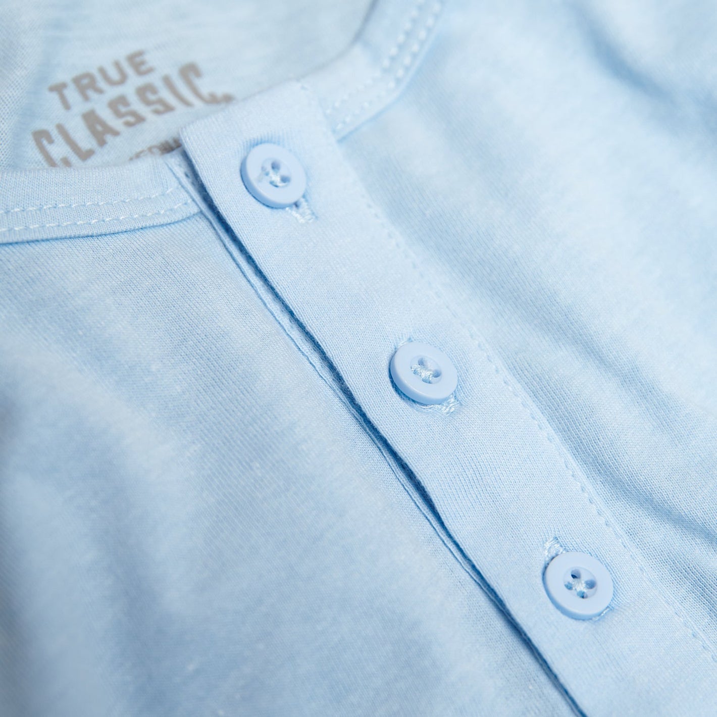 Oxford Blue Short Sleeve Henley
