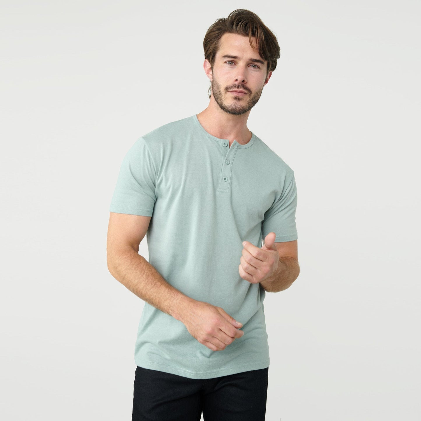 Sage Short Sleeve Henley