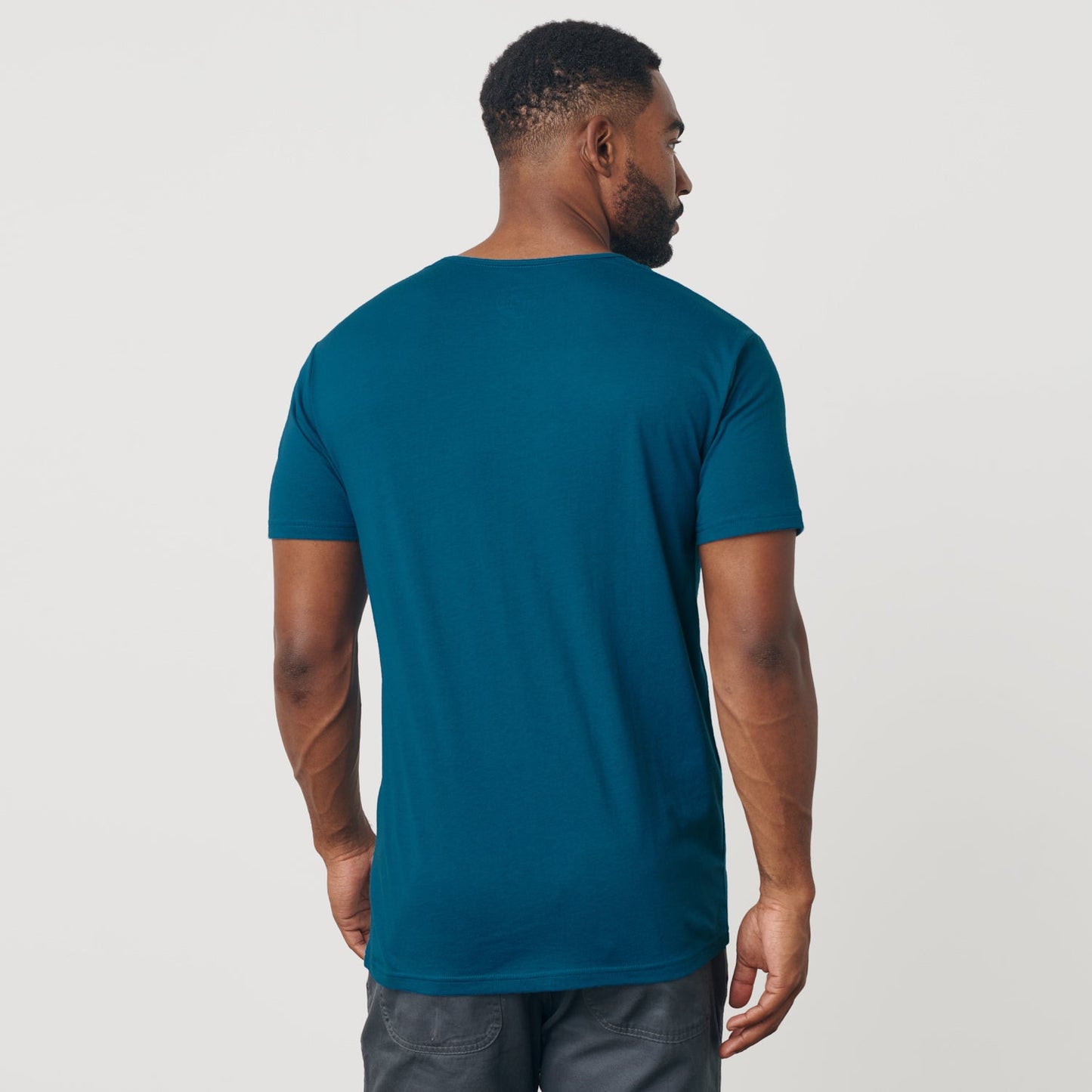 Teal Short Sleeve Henley
