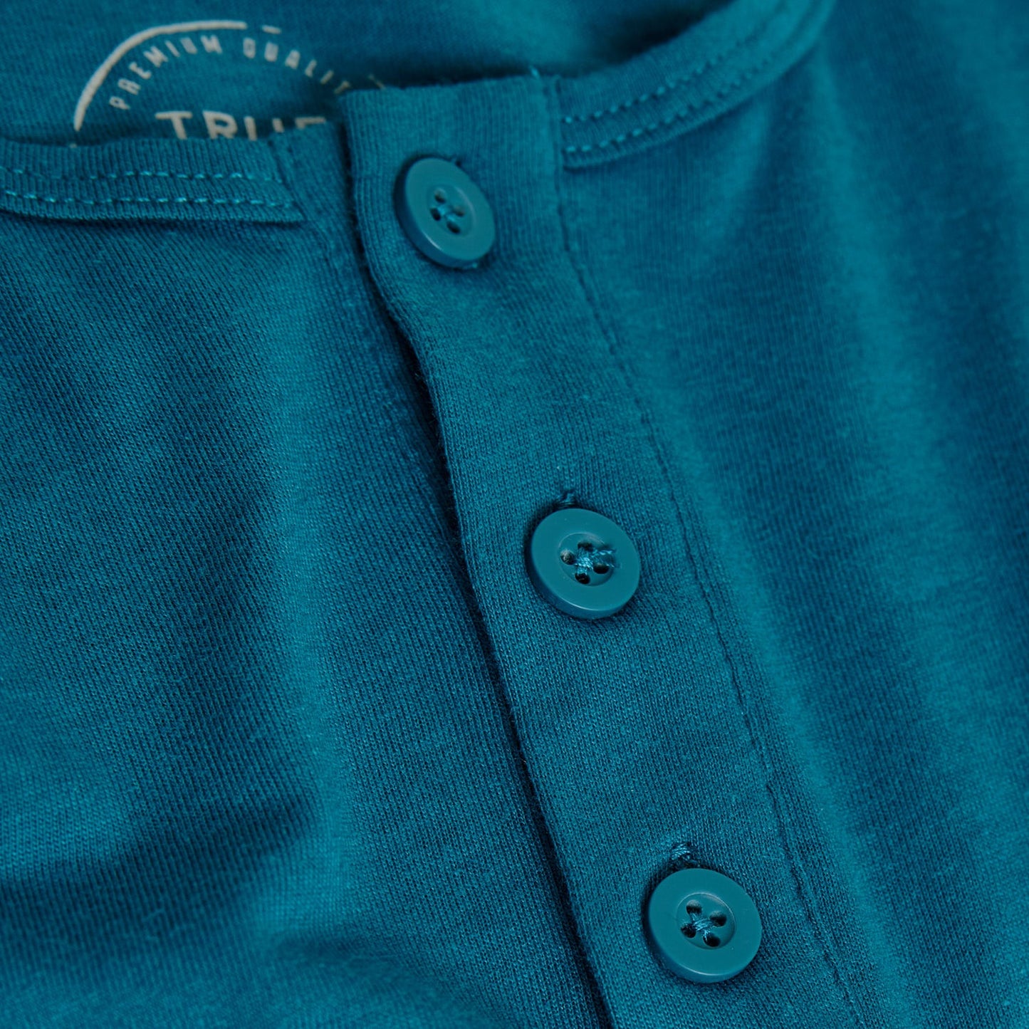Teal Short Sleeve Henley