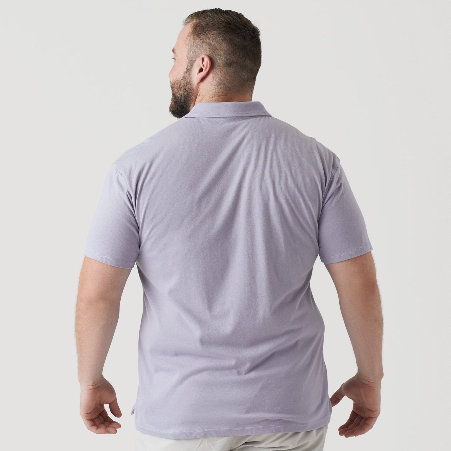 Lilac Gray Short Sleeve Polo