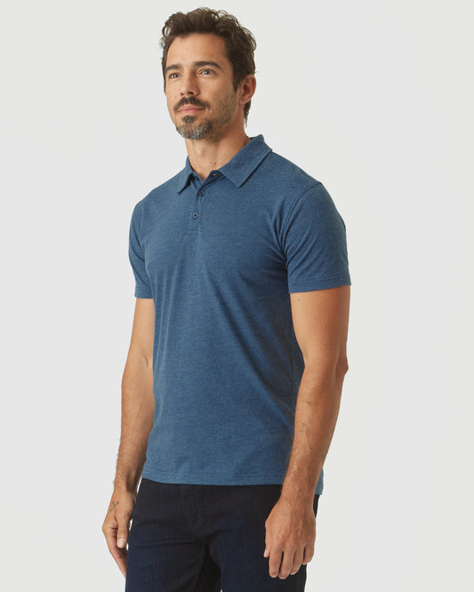 Deep Sea Blue Heather Classic Polo
