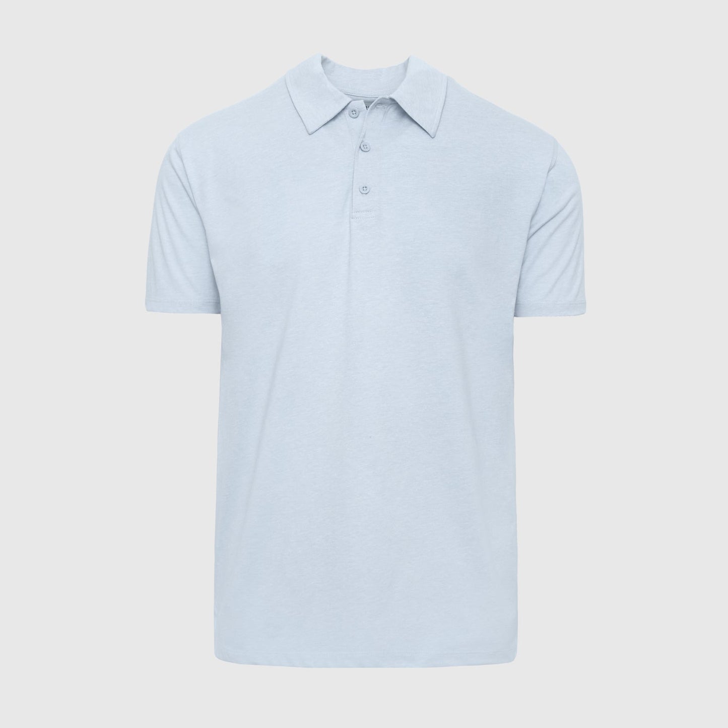 Heather Pale Blue Short Sleeve Polo