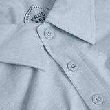 Heather Pale Blue Short Sleeve Polo