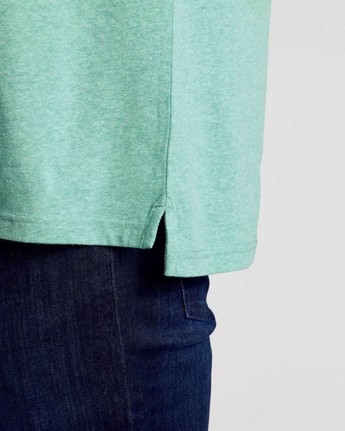 Light Heather Greenery Classic Polo