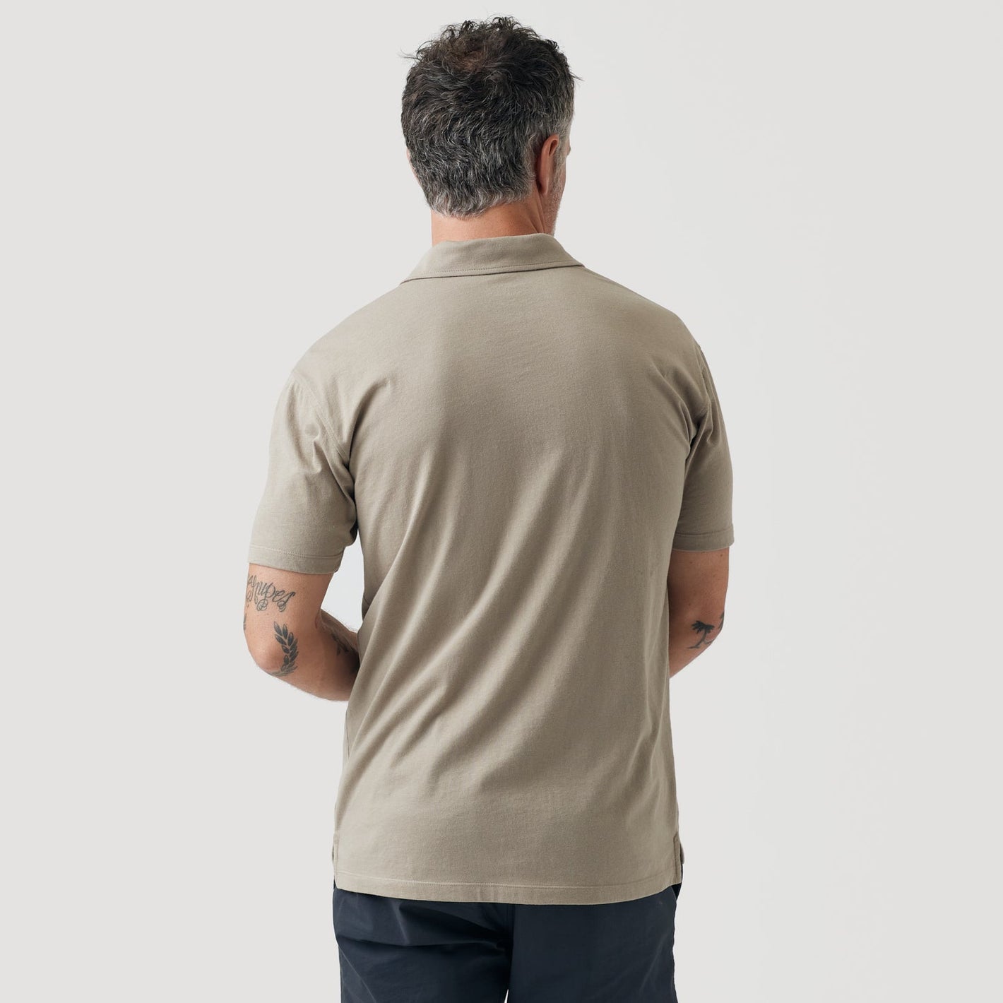 Military Beige Short Sleeve Polo