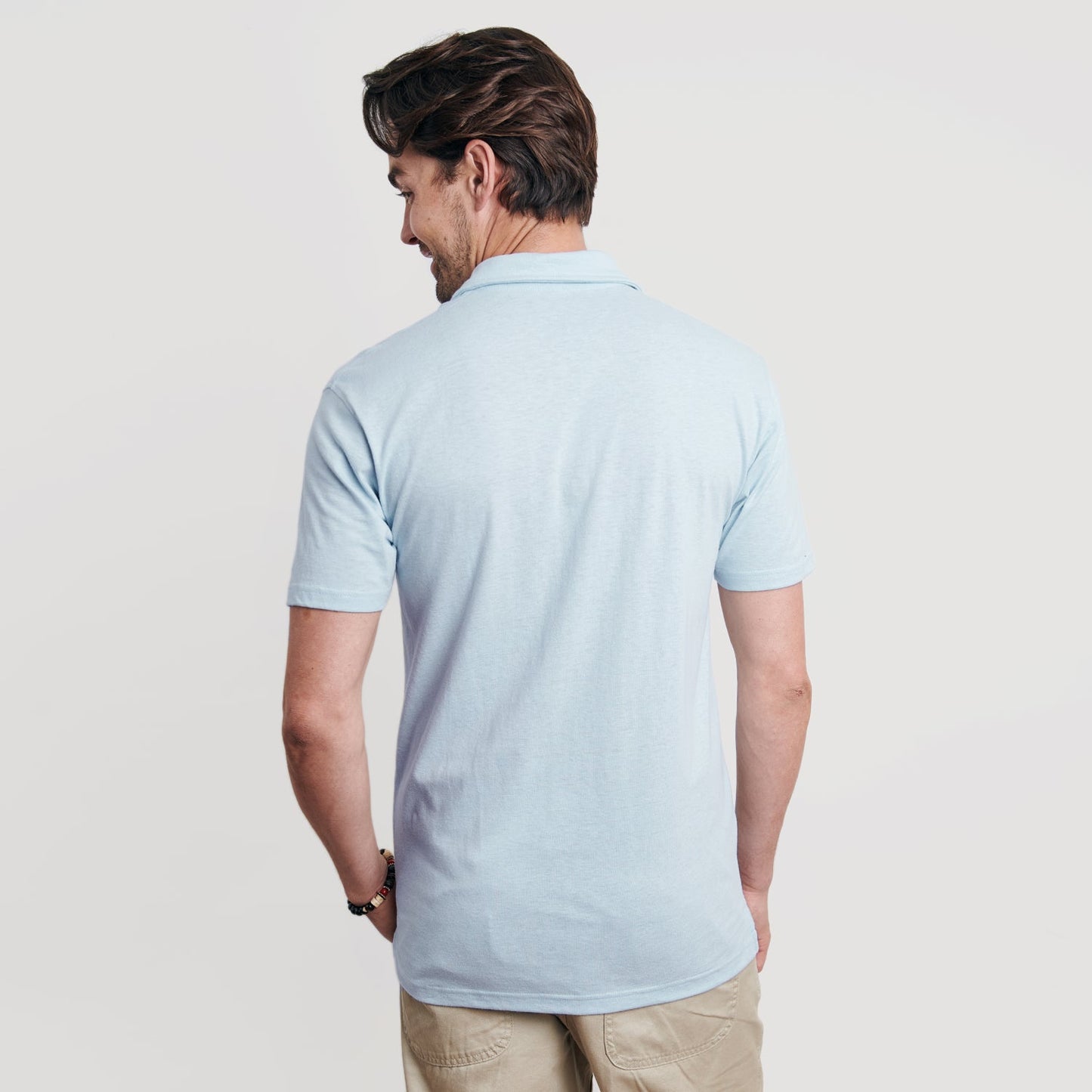 Pale Blue Short Sleeve Polo