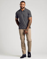 Charcoal Heather Gray Classic Polo