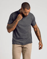 Charcoal Heather Gray Classic Polo