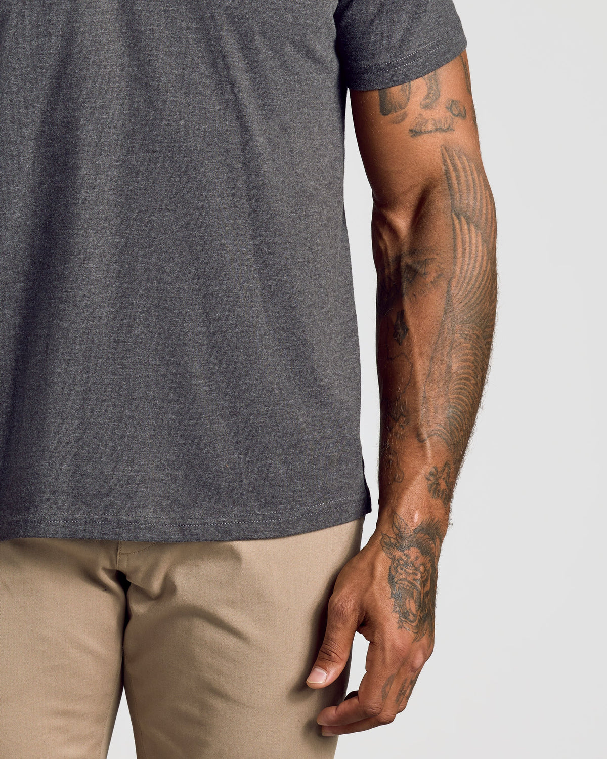 Charcoal Heather Gray Classic Polo