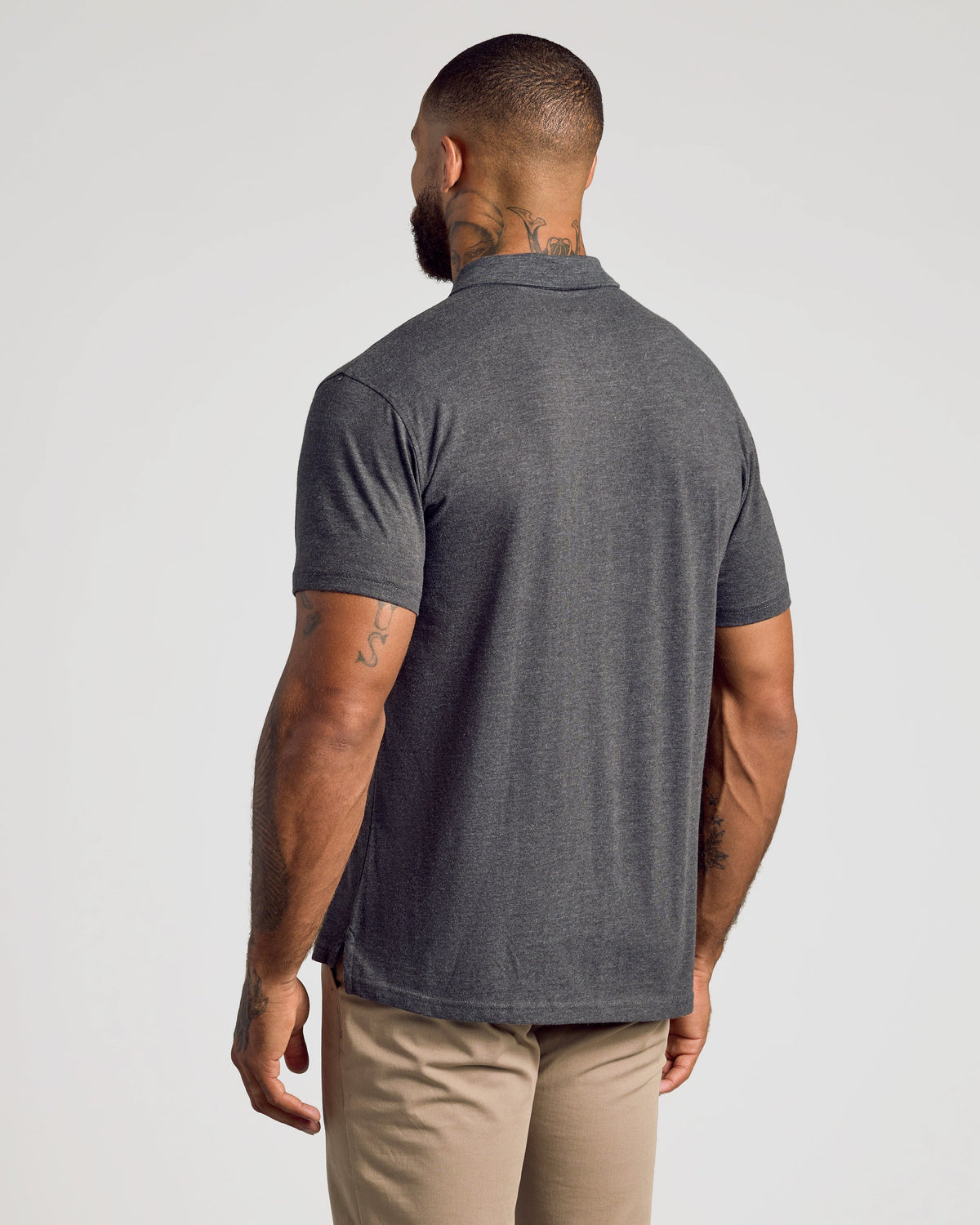Charcoal Heather Gray Classic Polo