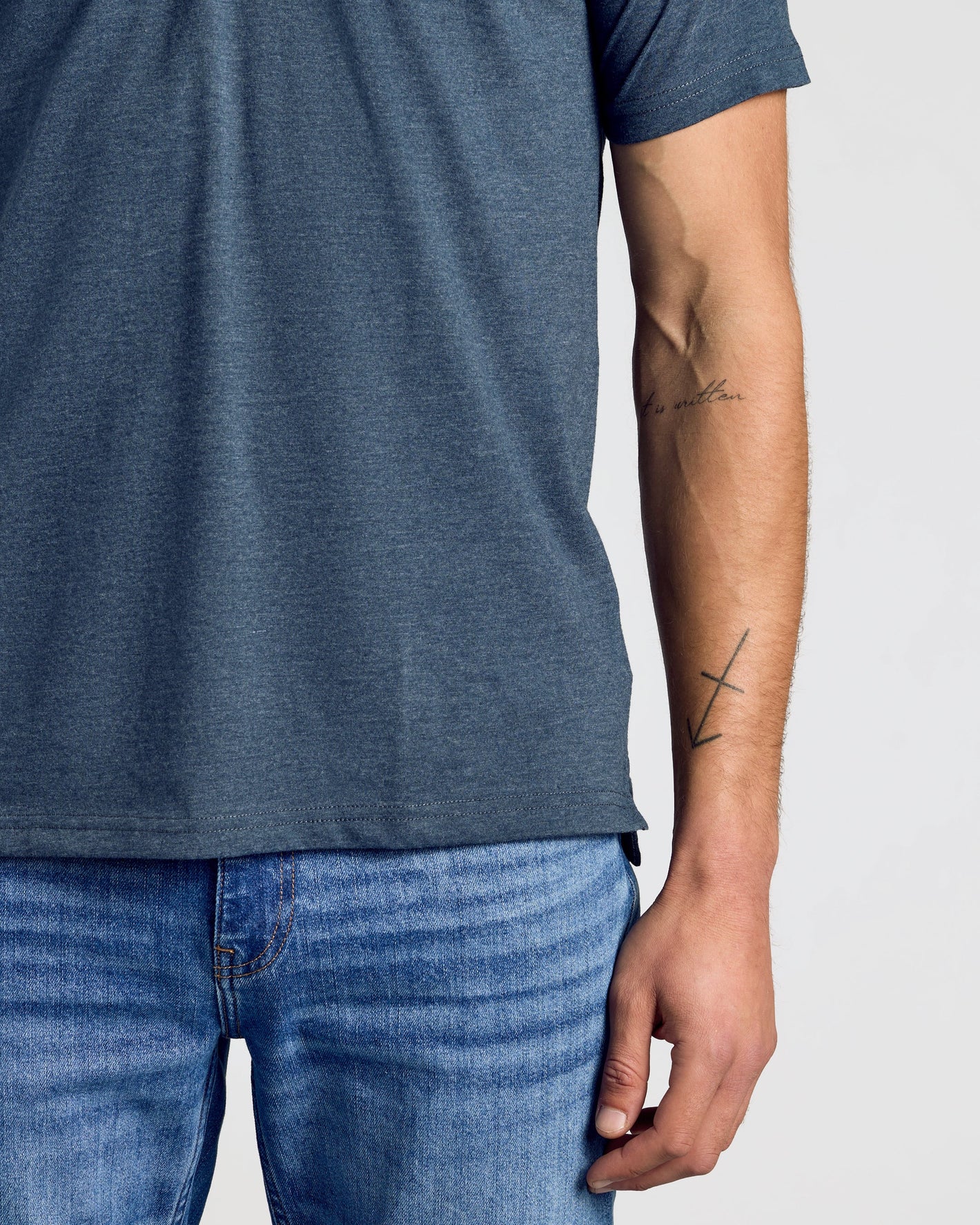 Heather Navy Classic Polo