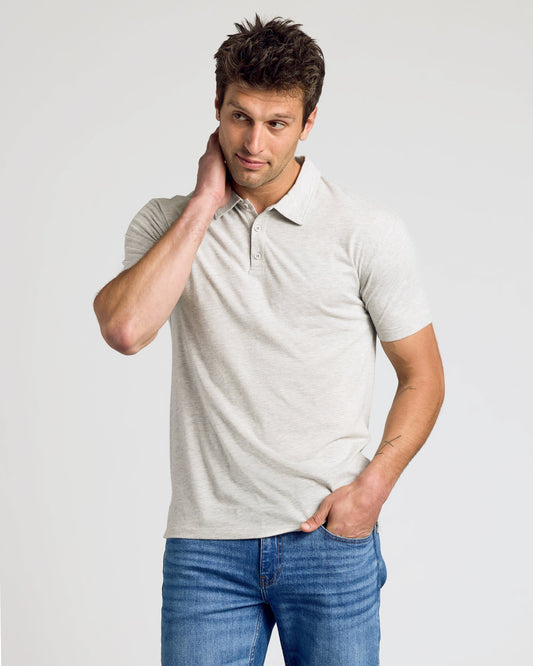 Light Heather Gray Classic Polo