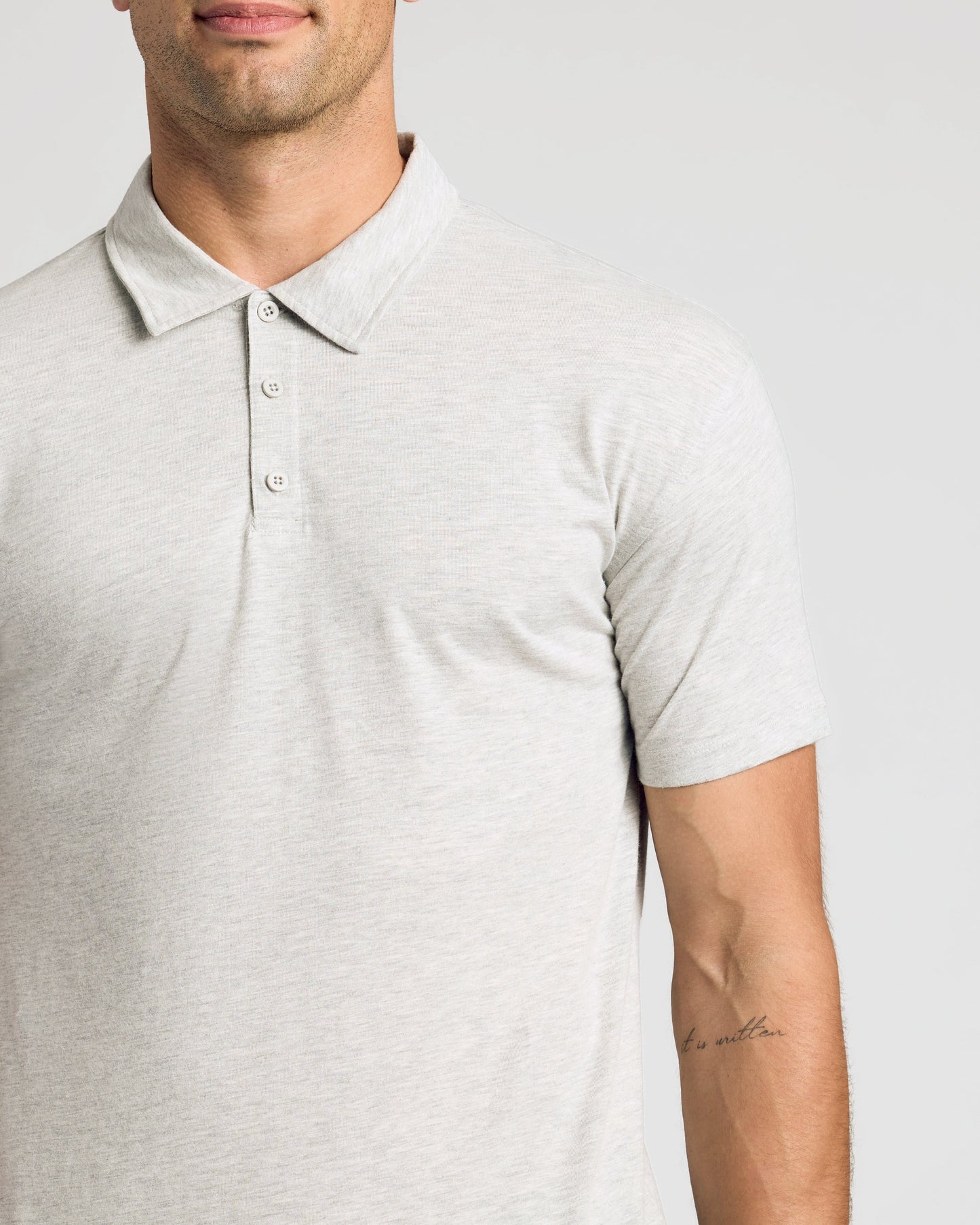 Light Heather Gray Classic Polo