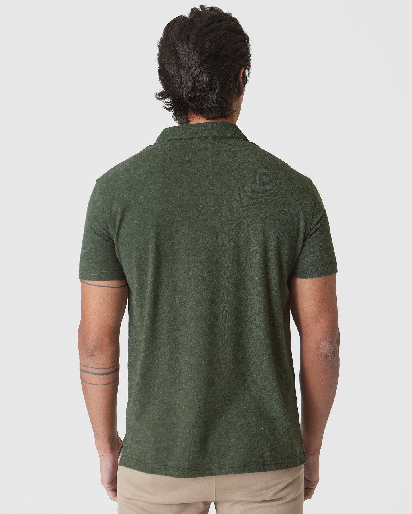 Racing Green Heather Short Sleeve Polo