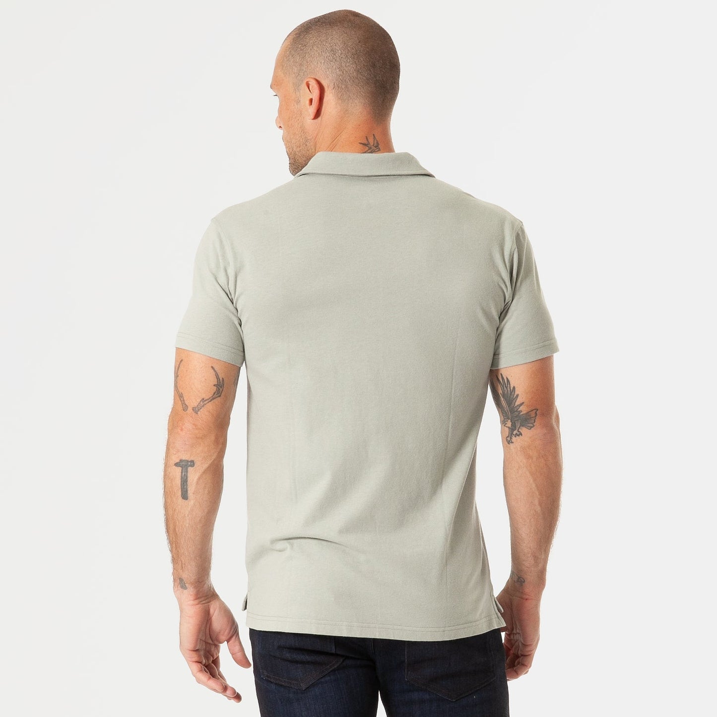 Slate Green Short Sleeve Polo