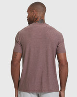 Heather Burgundy Active Crew Neck Tee