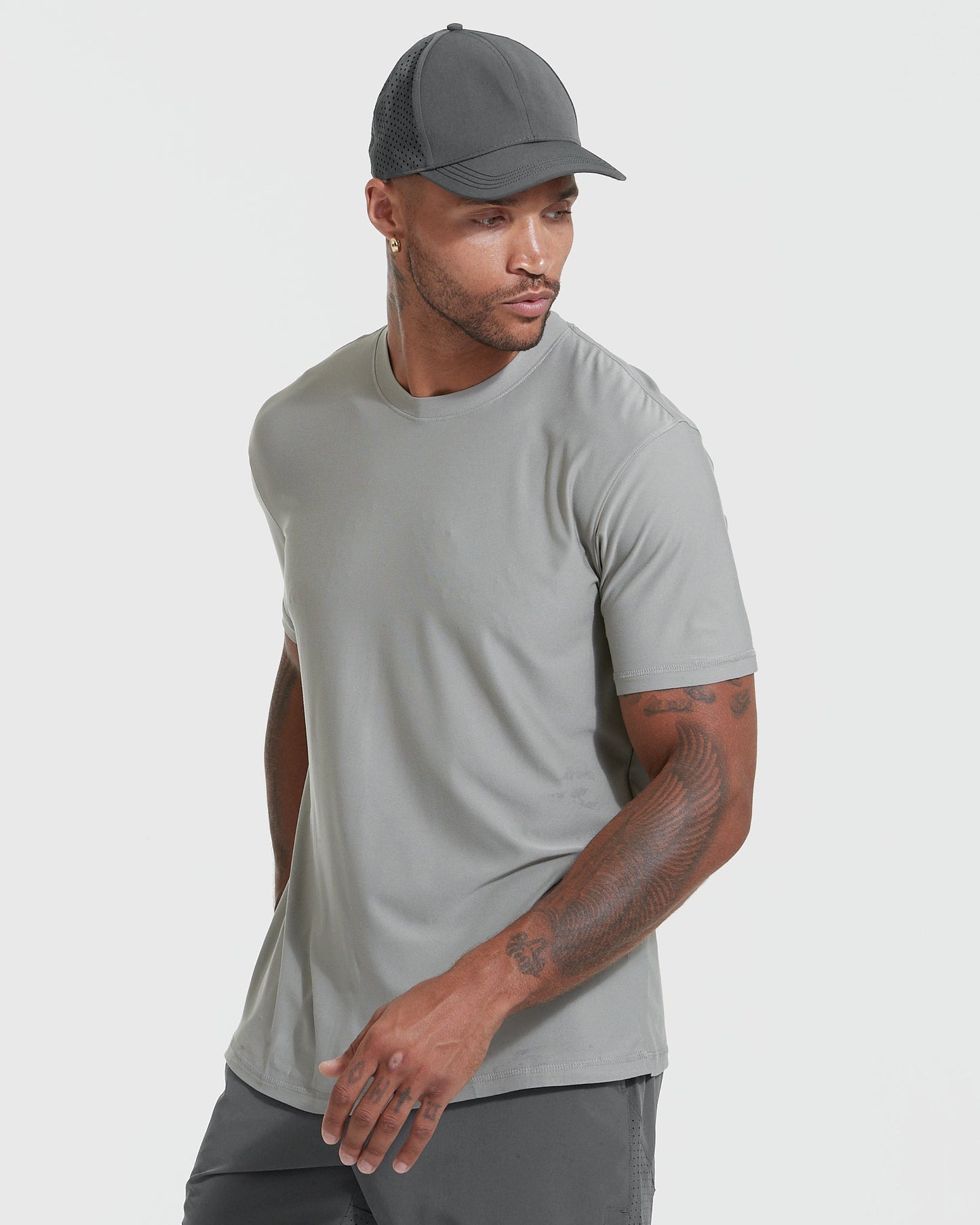 Iron Gray Active Crew Neck Tee