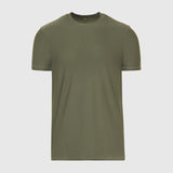 Military Green Active Crew Neck Tee