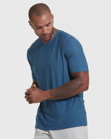 Stone Blue Active Crew Neck Tee