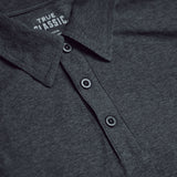 Charcoal Heather Gray Active Short Sleeve Polo