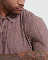 Heather Burgundy Active Short Sleeve Polo