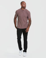 Heather Burgundy Active Short Sleeve Polo