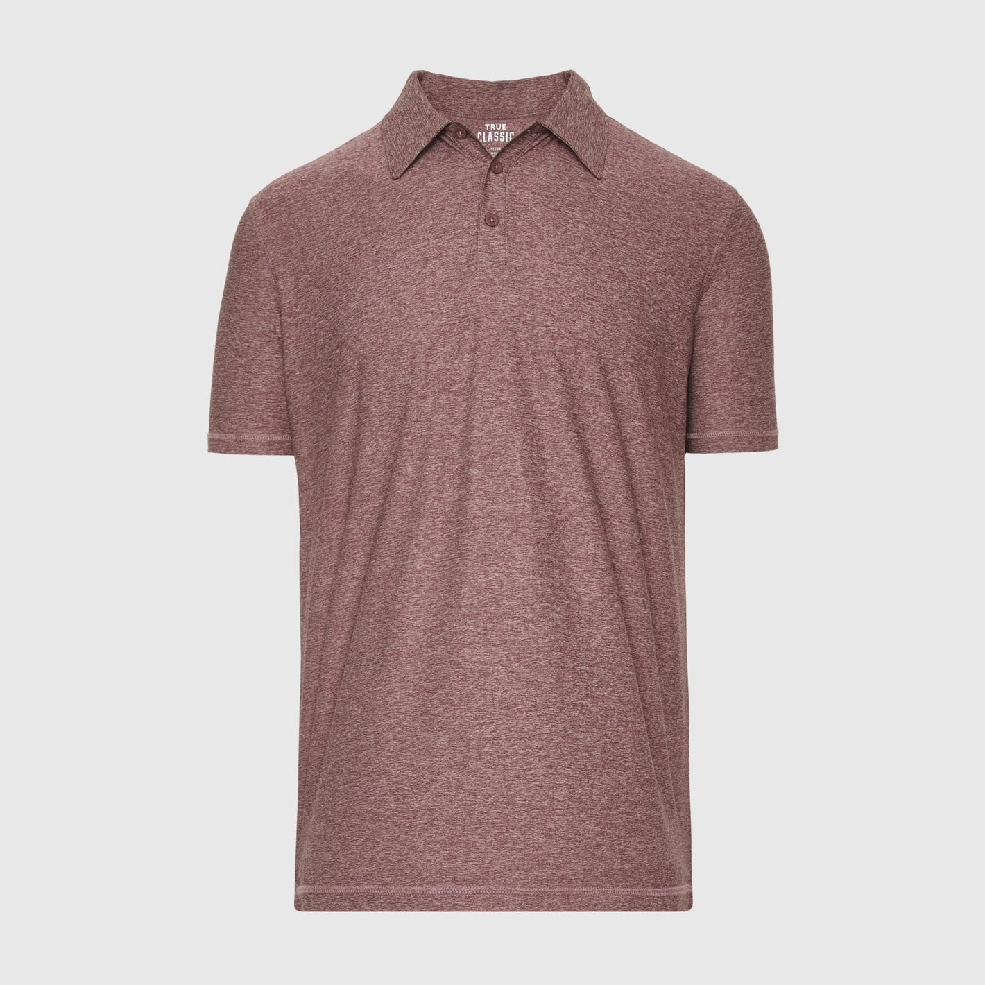 Heather Burgundy Active Short Sleeve Polo