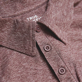 Heather Burgundy Active Short Sleeve Polo