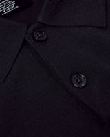 Black Short Sleeve Sweater Polo